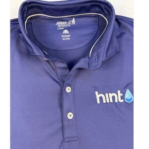 Johnny O Performance Polo Mens Large Navy Blue Logo Short Sleeve Golf Casual